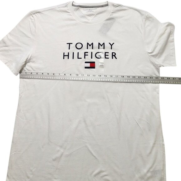 Tommy Hilfiger Men's Short-Sleeve Crewneck Embroidery T-Shirt 2XL White - Picture 2 of 10